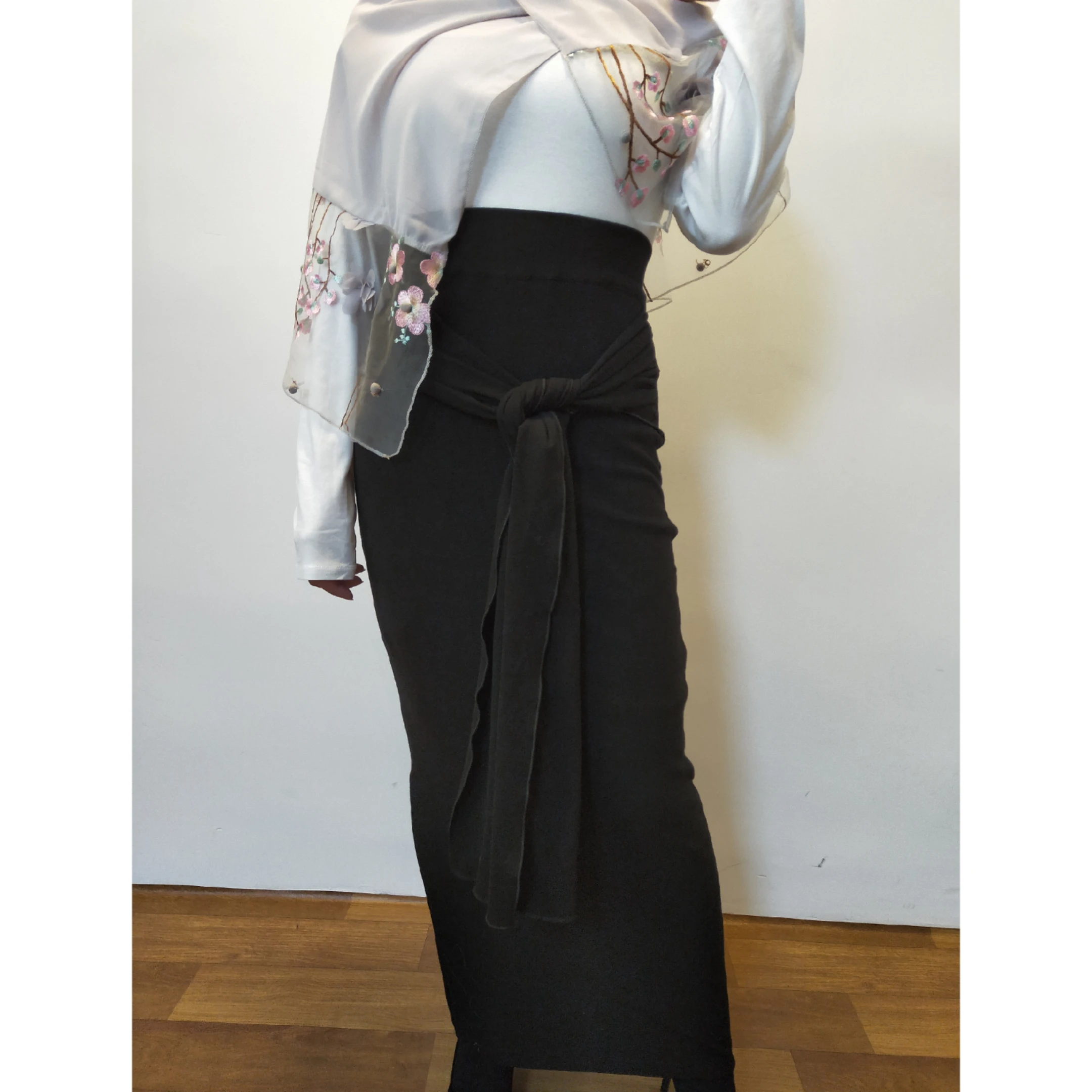 2143# Fashion Elegant Ladies High Waist Bodycon Skirt Office Women Stretch Skirts for Women Muslim