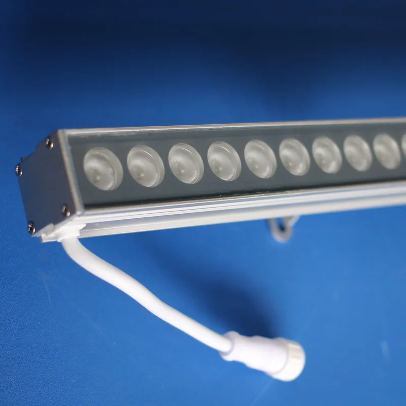 high quality 18W waterproof Outdoor RGB linear DMX control led wall washer light
