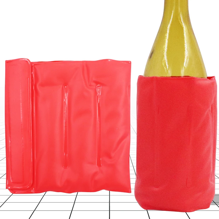 PVC portable sleeve outdoor beer chilling wine bottle cooler