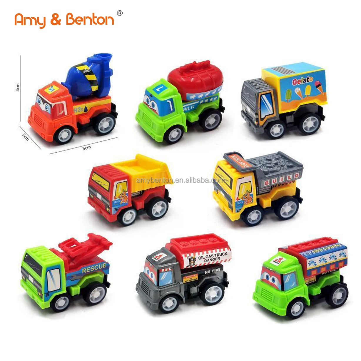 New Item Classic Car Toy Promotional Children Colorful engineering vehicle Pull Back cars party favors Toys For Kids