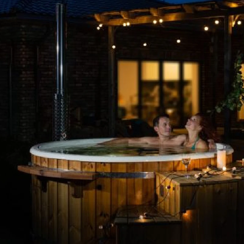 Outdoor Family spa wood burning hot tub Wood Fired Pool Wooden Hot Tub
