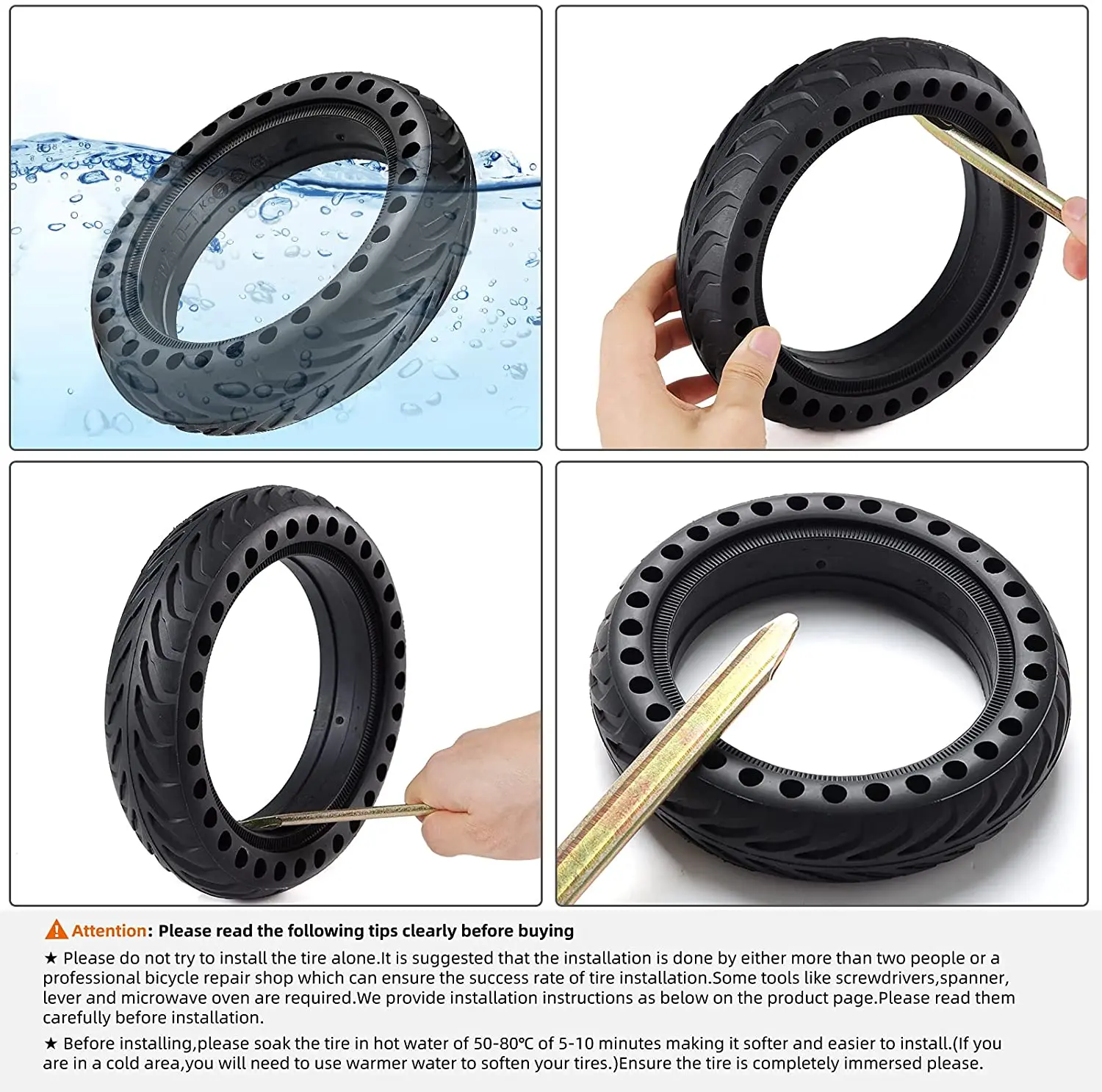 8 1/2x2 Honeycomb Solid Tire Escooter 8.5 Inch Explosion-proof Non-Pneumatic Tyre For Xiaomi M365 Pro 1S Electric Scooter Wheel