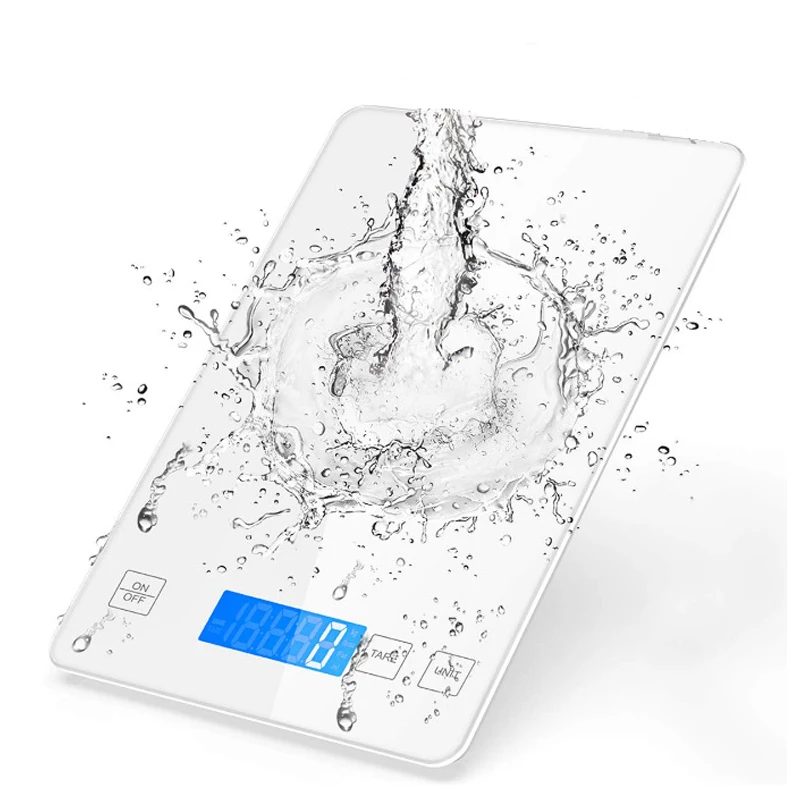 USB Rechargeable Food Scale  Kitchen Cooking touch screen electronic scale Baking Precise  Tempered Glass Baking Kitchen Scale