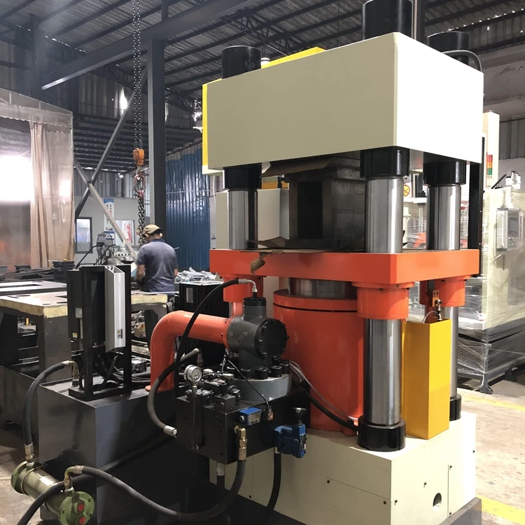 Nameplate stamping shaping lower cylinder four-column hydraulic press