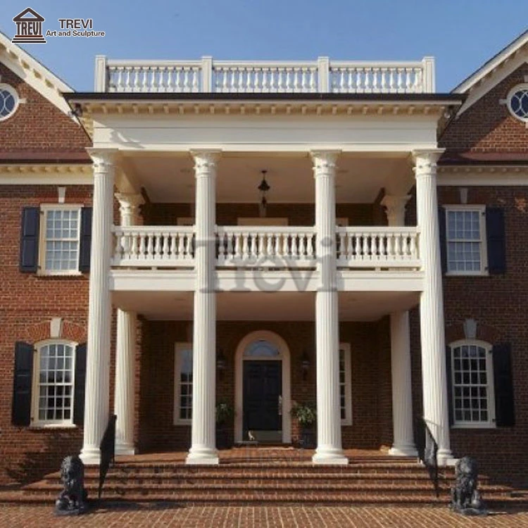 Decorative Corinthian White Marble Natural Stone Capital Mold Roman Column for Building