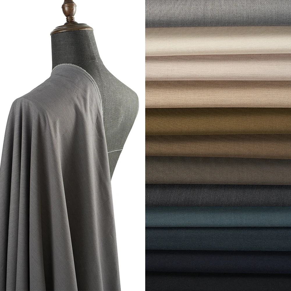 Wholesale 7W 73T 17R 3SP Suit Fabric Wholesale Worsted Merino Wool Polyester