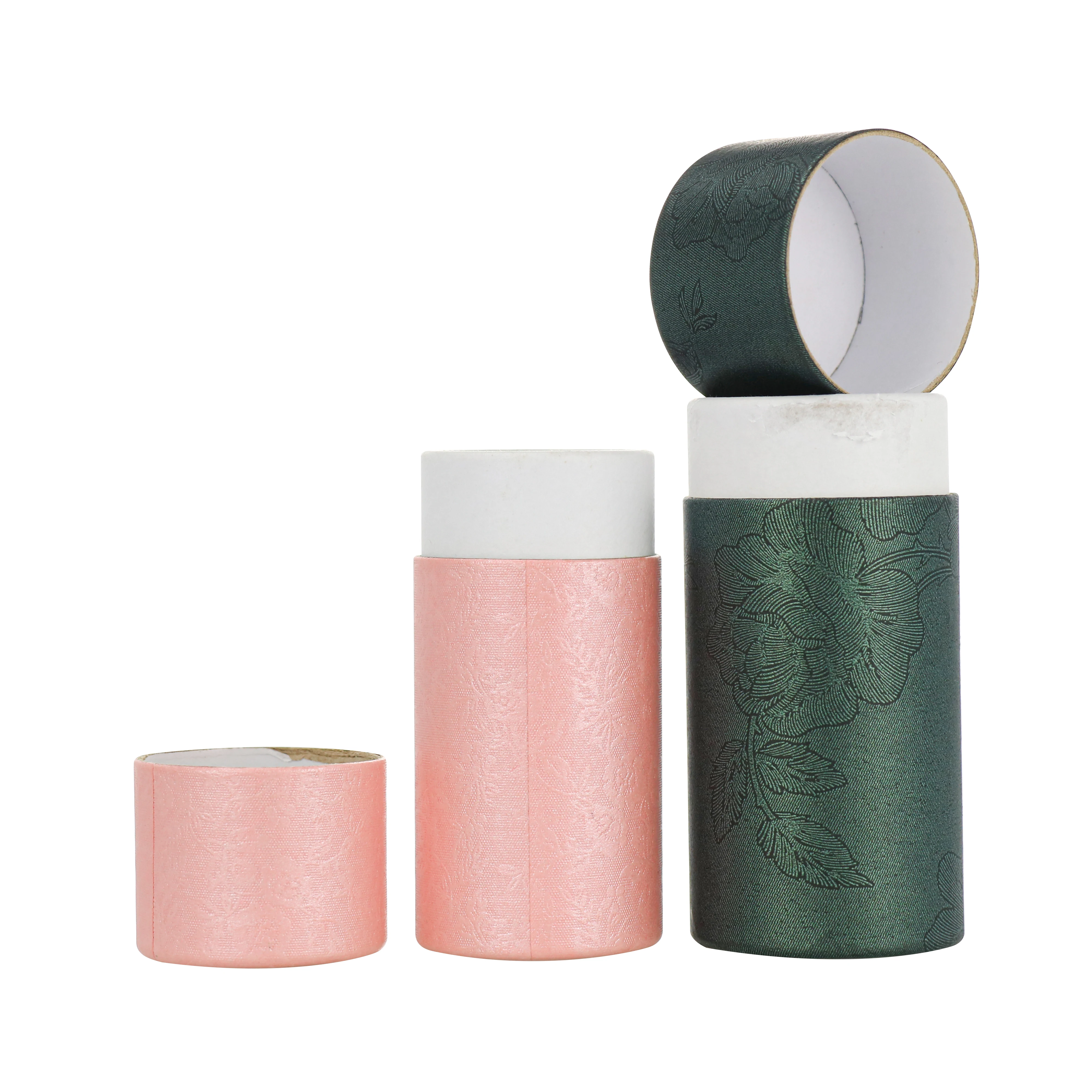 Wholesale Luxury Cylinder Paperboard Tube Packaging Paper Cosmetic Canister Cylinder Packaging Box