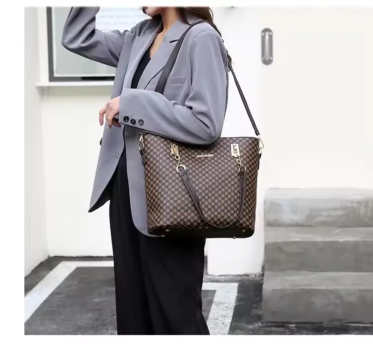 2024 New wholesale fashion PU leather ladies shoulder bags handbags set 6 pieces purse mini bag for women handbag