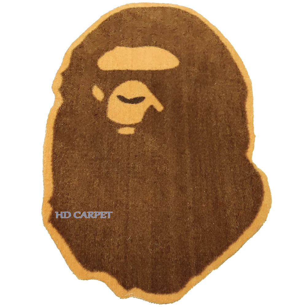 High quality Bape rug cheap irregular shape any size bape design soft carpet