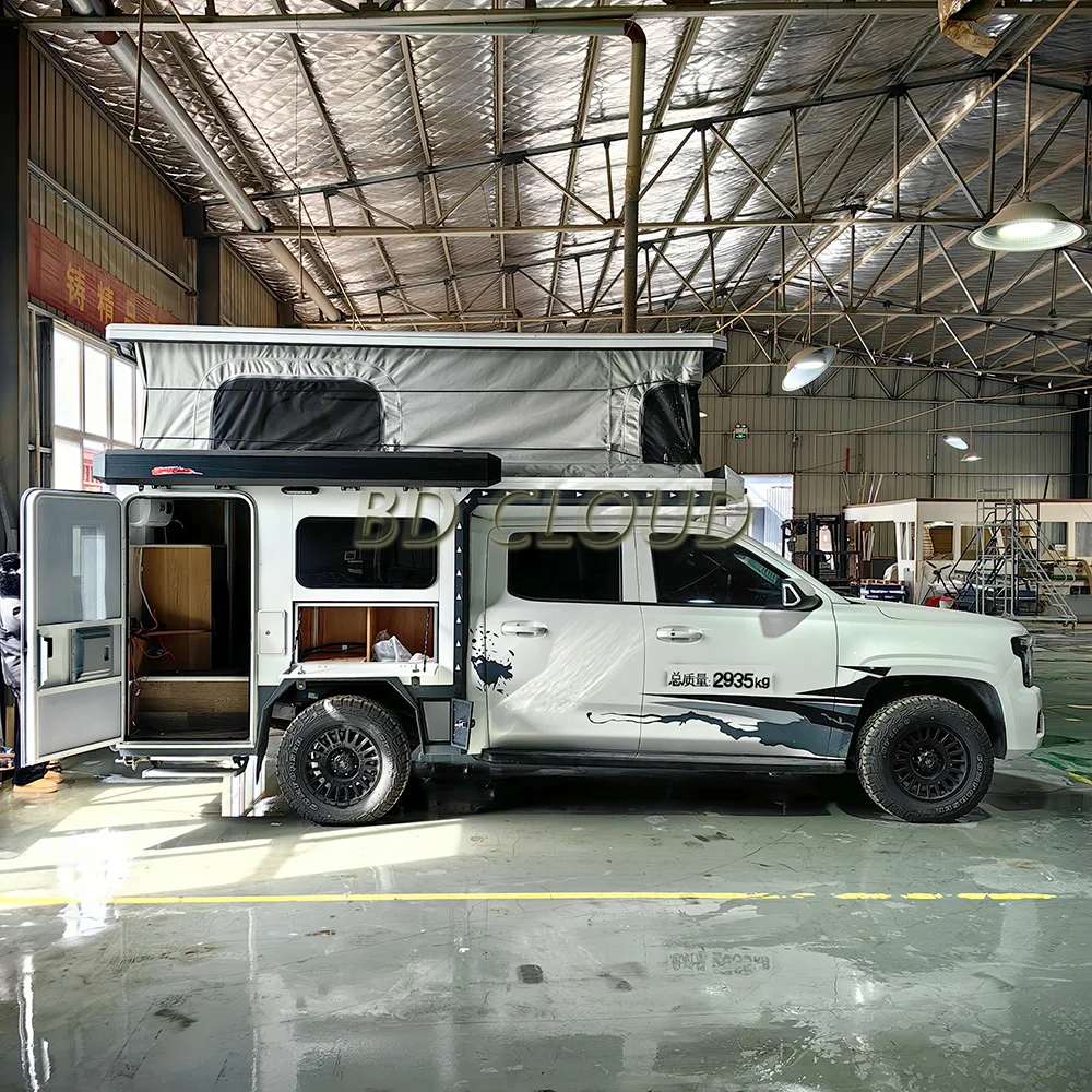 BD Cloud 2024 Travel RV Galvanized Steel Profile with Pickup Slide Truck Camper Fiberglass Aluminium Foldable Slide Truck Camper
