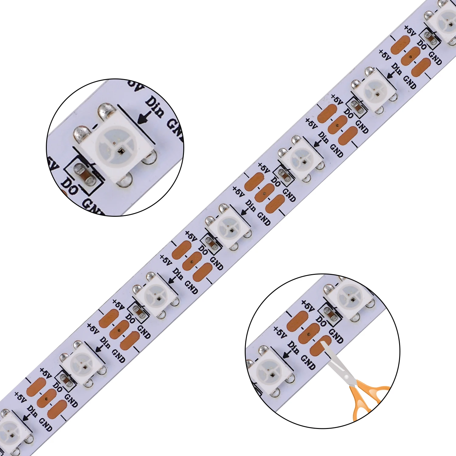 5mm Cob LED Strips with 12V lamp bead 24V no light spot indoor and outdoor decorative lighting flexible 5050 Rgbic LED Strip