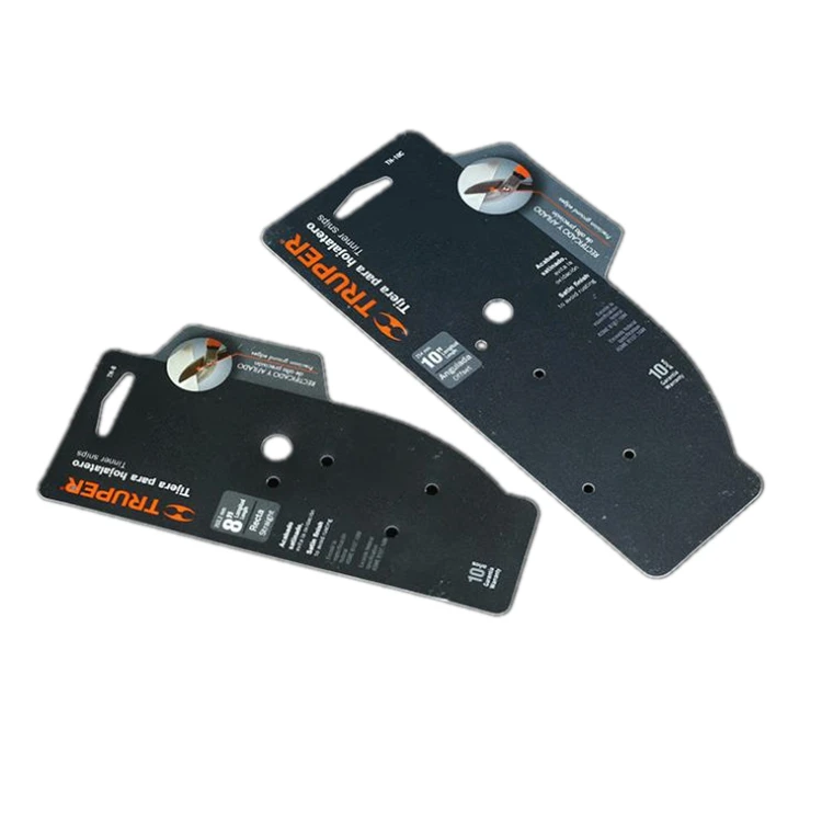 Customized PET card supermarket listing plastic frosted hanging tag PVC card fishing gear plastic hanging cards