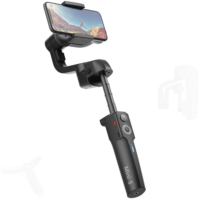 
MOZA Mini S смартфона Gimbal, нажатием одной кнопки с переменным фокусным расстоянием слежение за объектом складной 3-х осевой стабилизатор 