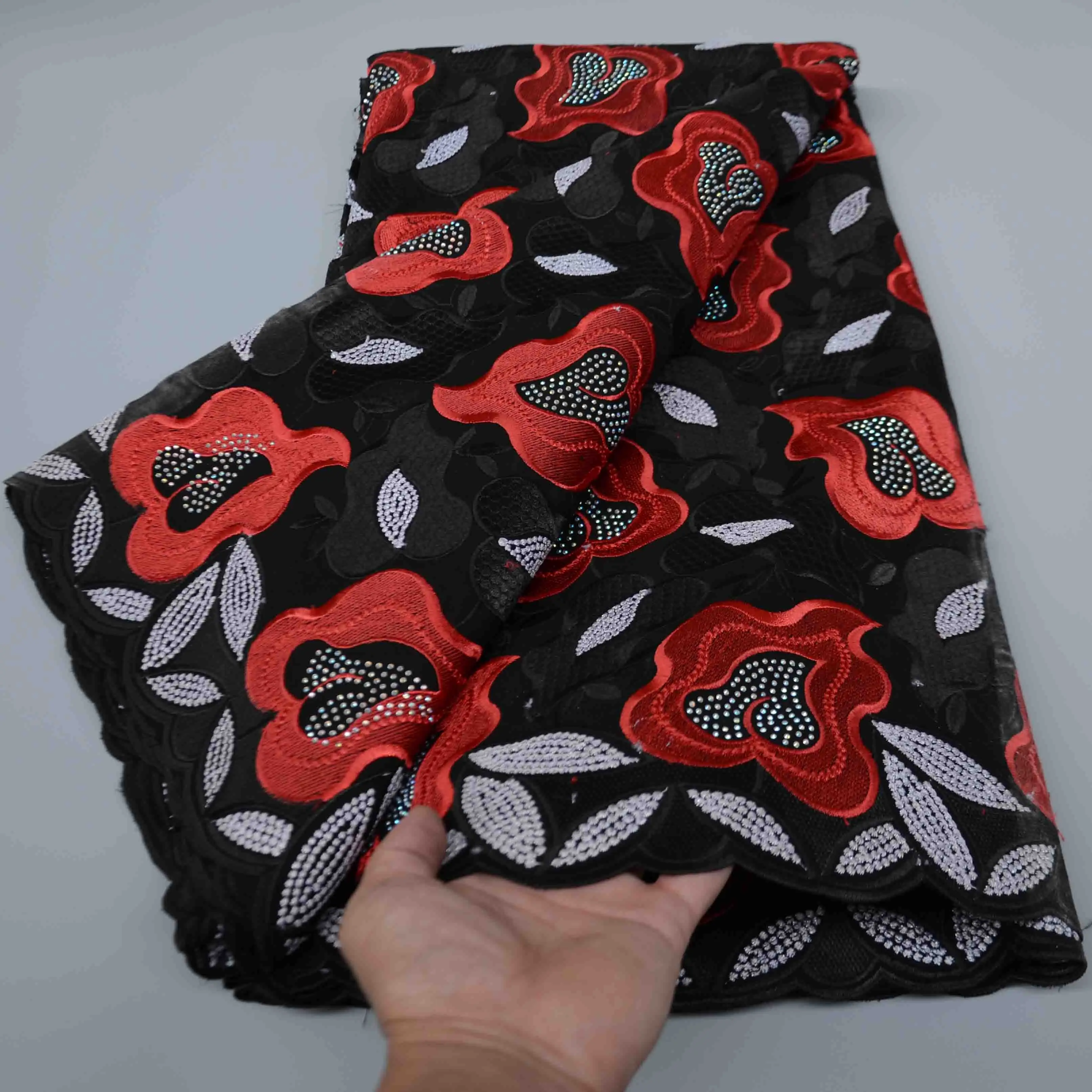 High quality african swiss voile laces 100% cotton lace fabric wholesale