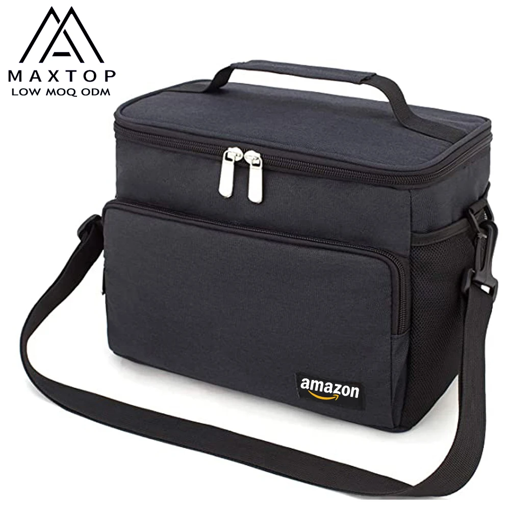 free shipping Customized waterproof picnic bag portable reusable lunch bags for adults canvas cooler bag