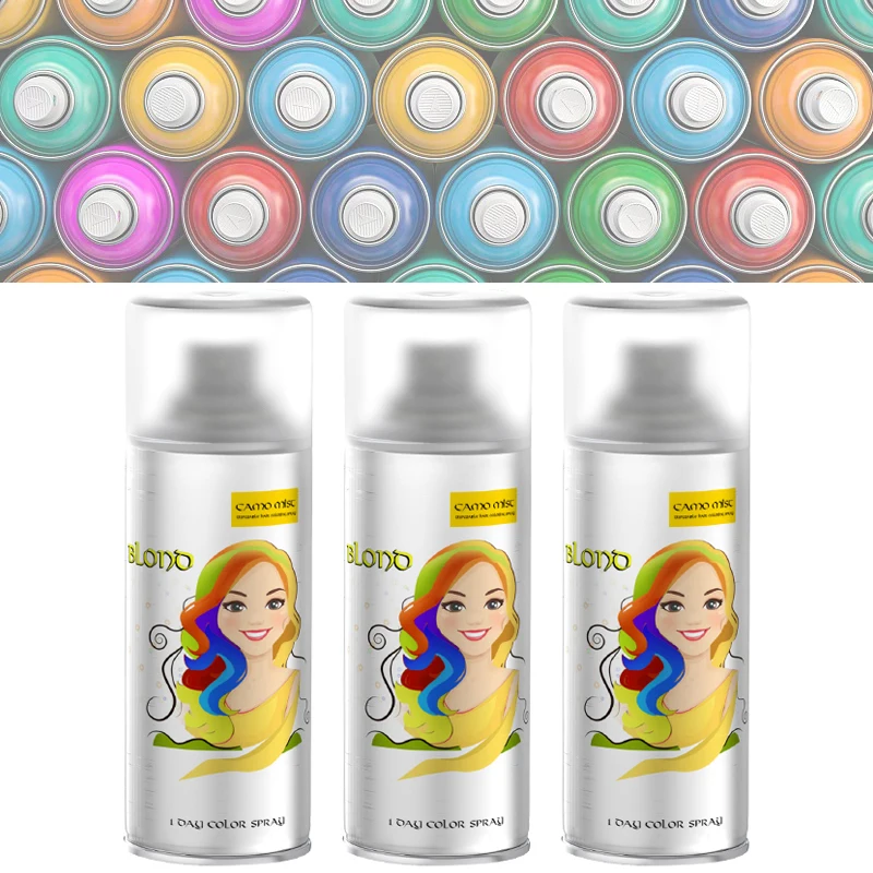 120ml salon fashionable temporary dye yellow blond hair color spray