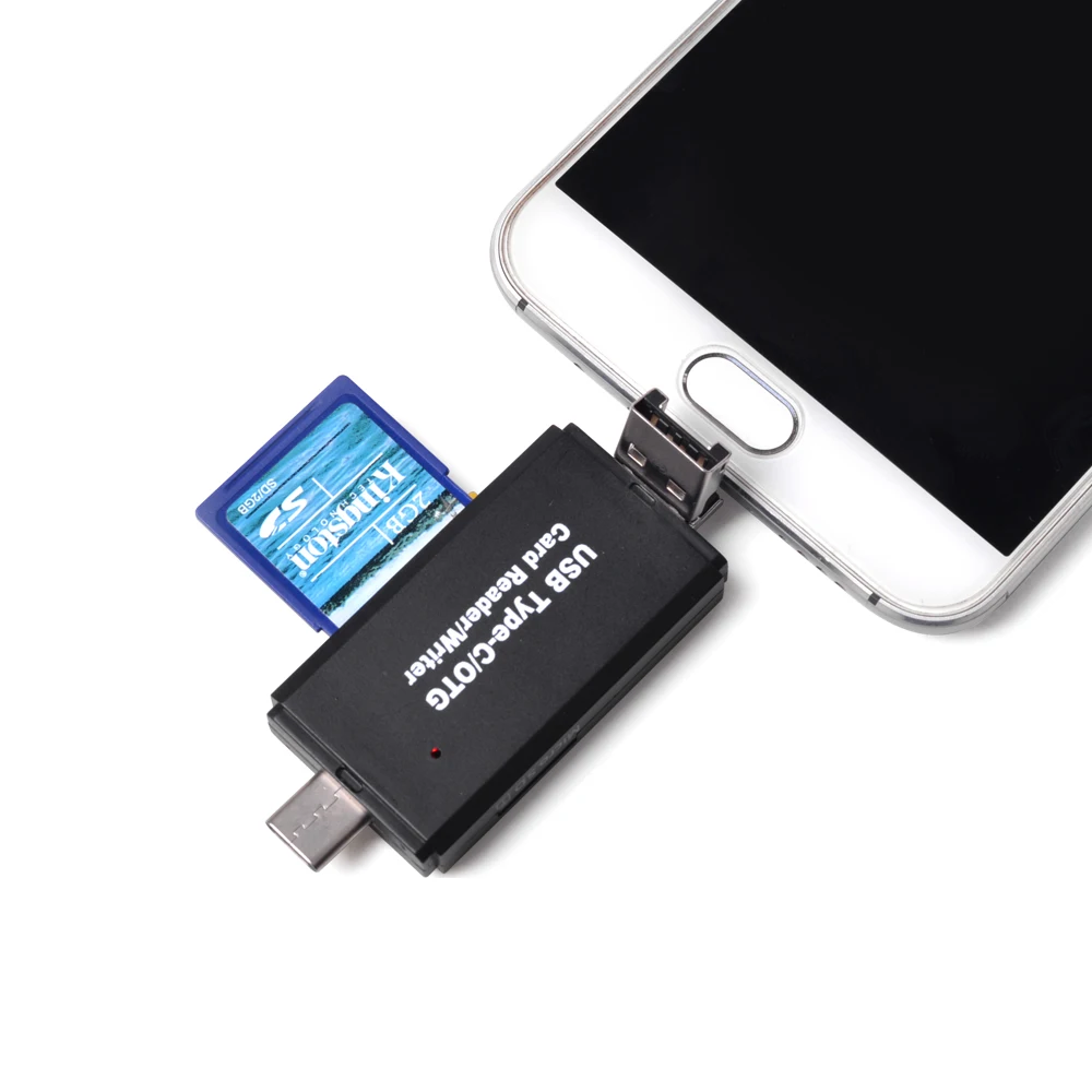 
3 in 1 OTG extensible USB flash Drive Micro Tf Card Reader for Lightning usb Micro USB interface 