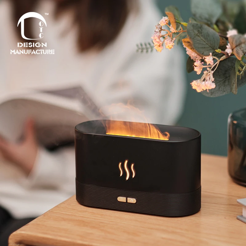 CE Approved Portable 180ml Aromatherapy Waterless Auto Shut-Off Flame Air Diffuser Humidifier