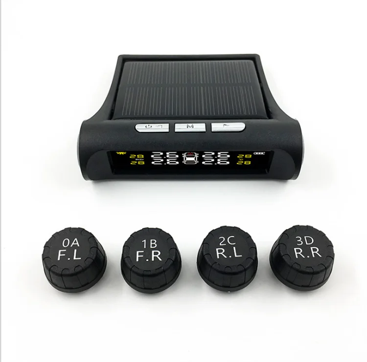 New Solar Car External Tire Pressure Monitoring System Digital Tire Gauge TPMS