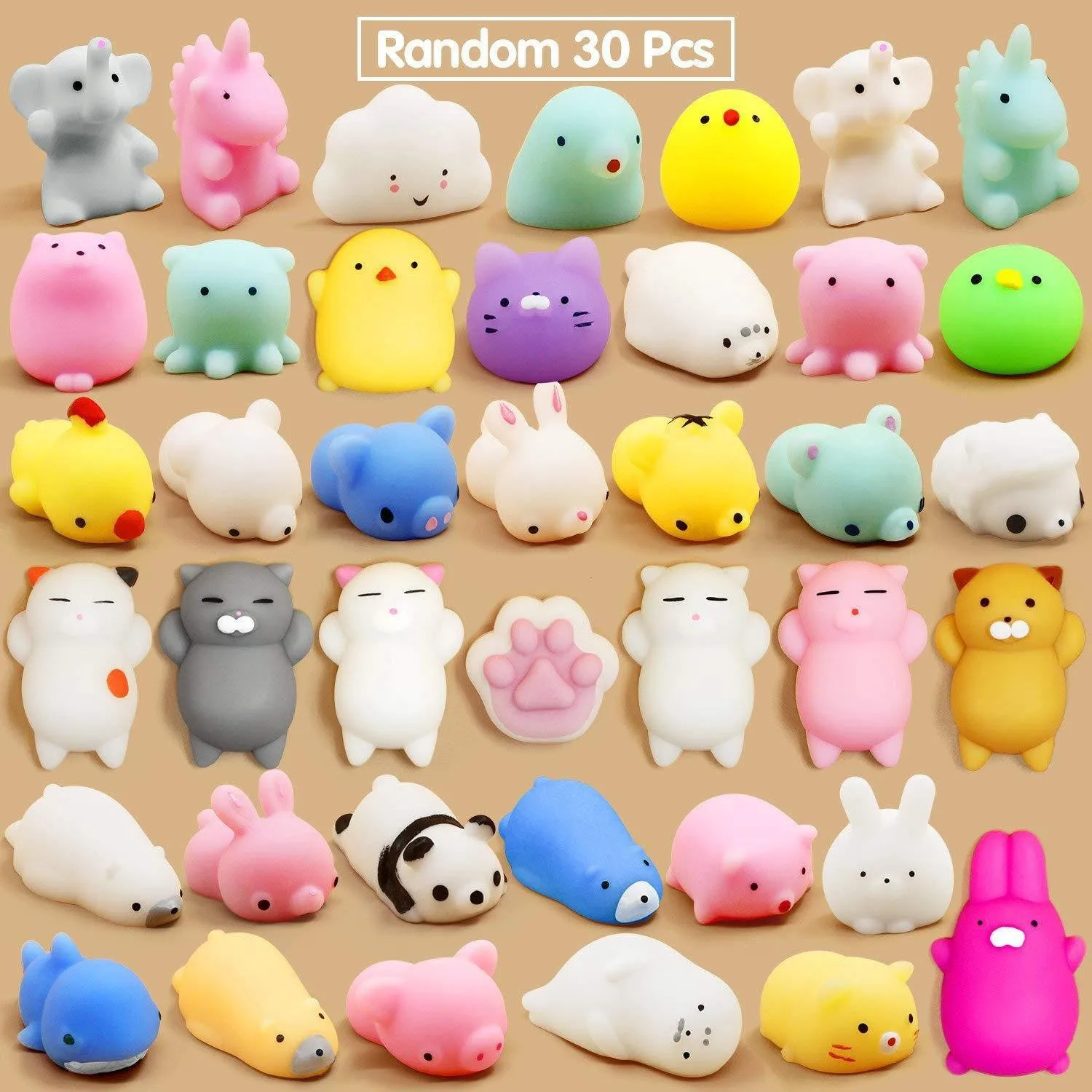 PT Trending 2023 Cute Animals Stress Relief Squeeze Mochi Squishy Pack Mini Toys For Kids Easter Bunny Mochi Squishy Toy Custom