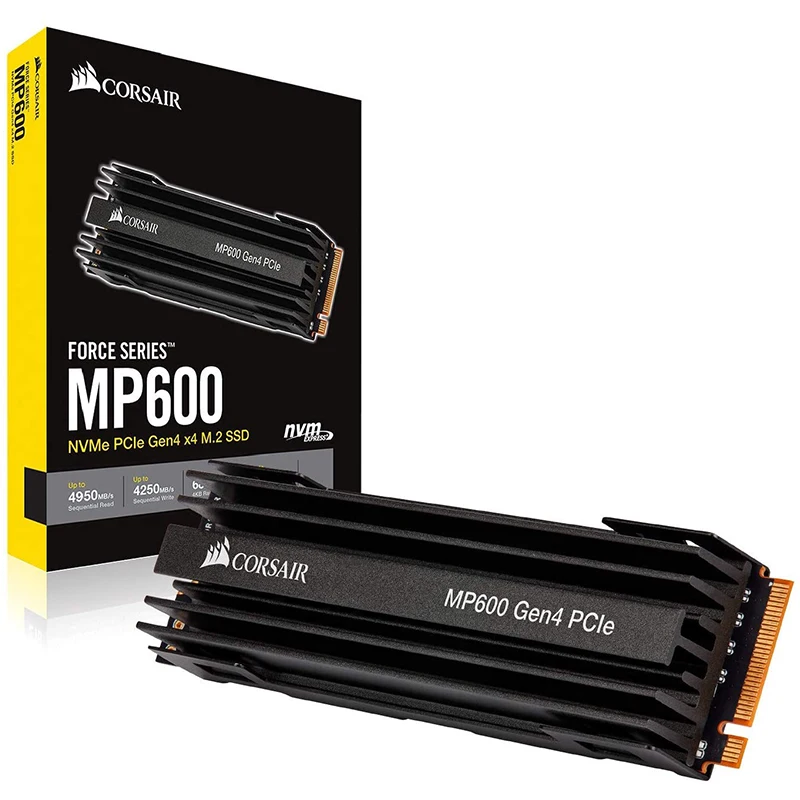 
Corsair Force Series MP600 1TB 2TB Gen4 PCIe X4 NVMe M.2 SSD, Up to 4,950 MB/s 