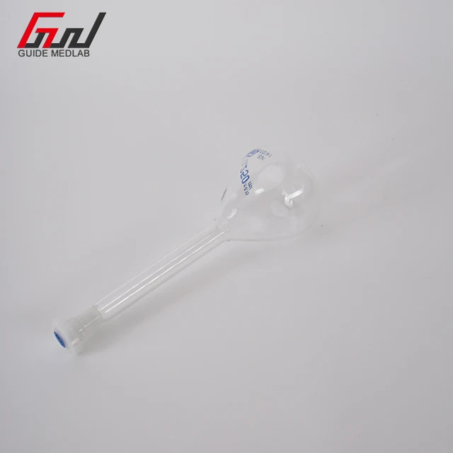 Лабораторная химическая прозрачная объемная колба класса А высокоборосиликатная 3,3 стеклянная объемная колба