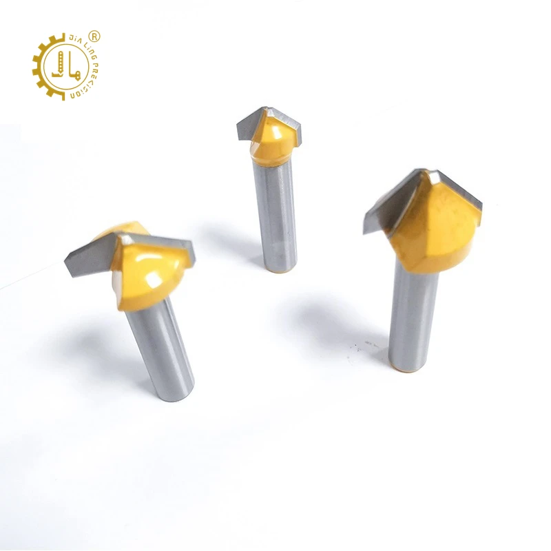 V Groove Router Bit ACM ACP Cutting Tools 108 Degree Alucobond Grooving Bit CNC Router Bits 90 Degree Mitre Fold for Alucobond