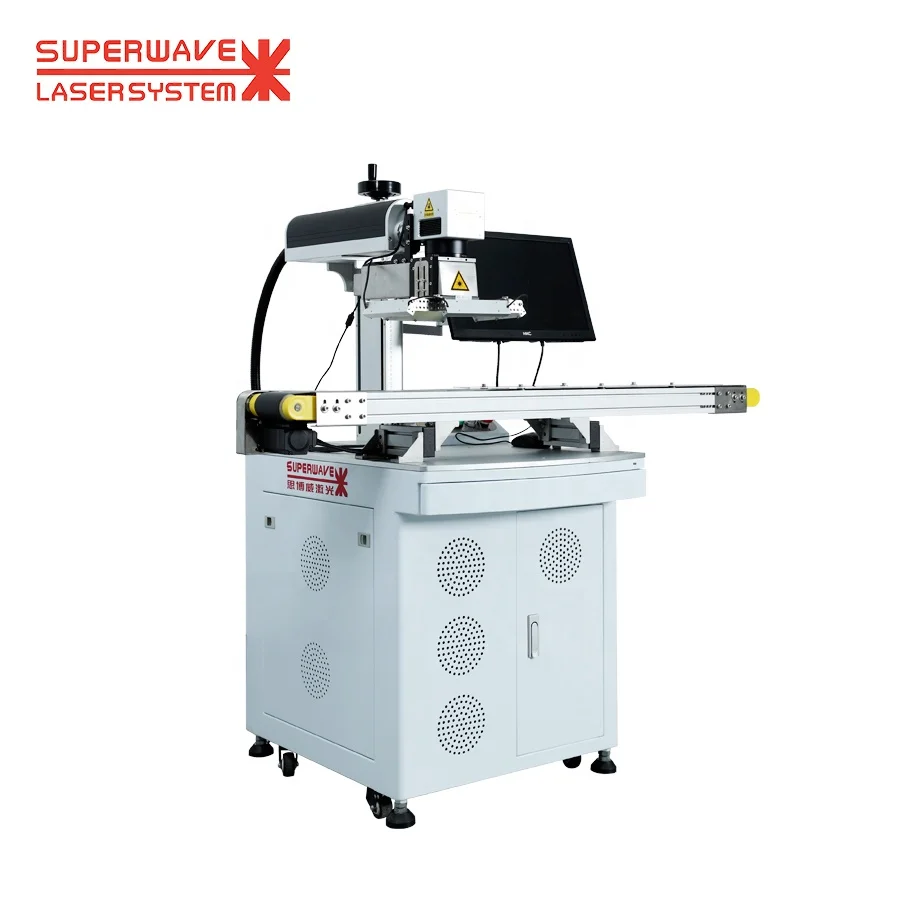 MAX RAYCUS Fiber Laser Marker Machine With Assembly Line For Marking Engraving Jewelry Time Piece  IC Silicon Wafer