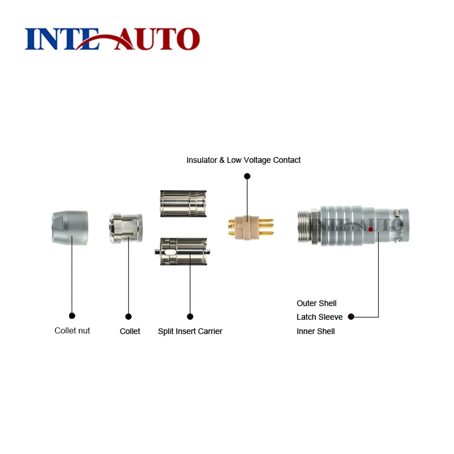 High-Quality 00B 0B 1B 2B 3B Compatible FGG EGG Connector Reliable Electrical pull-push metal low voltage high density connector