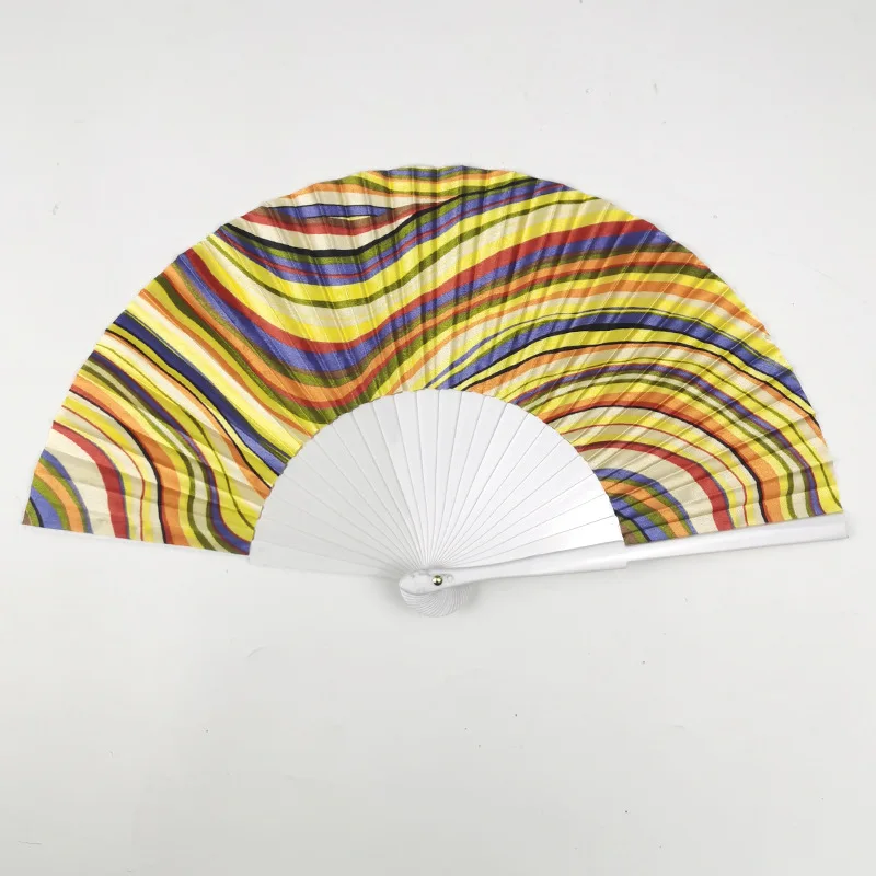 BSBH Hand Fans Advertising Portable Folding Fan High Quality Nylon Custom Logo Printed Plastic Customized Logo Fan