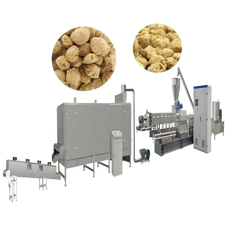 Twin Screw Full Automatic Tvp Textured Soy Protein Extruder Texture Soy Protein Machinery Processing Line