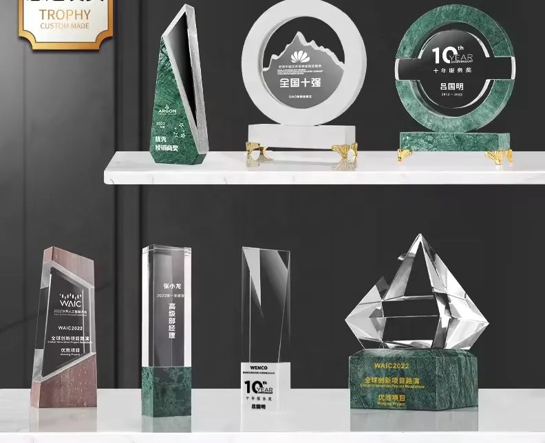 Factory wholesale customization league trophy Marble Trophy Bases Crystal Award