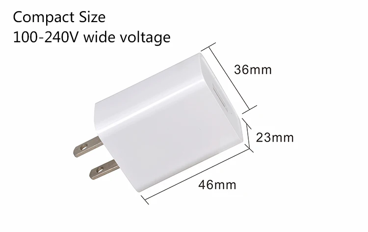 100-240V ac input 5V 2.1A dc output usb home wall phone charger
