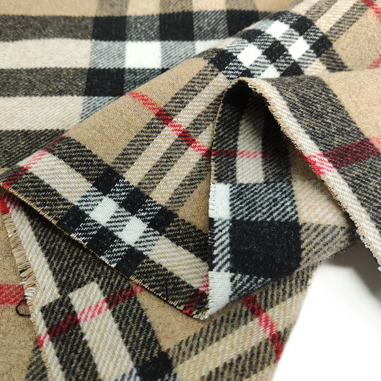 Fashion wool fabric polyester jacquard fabric mens suit jacket plaid pattern 400 gsm yarn-dyed