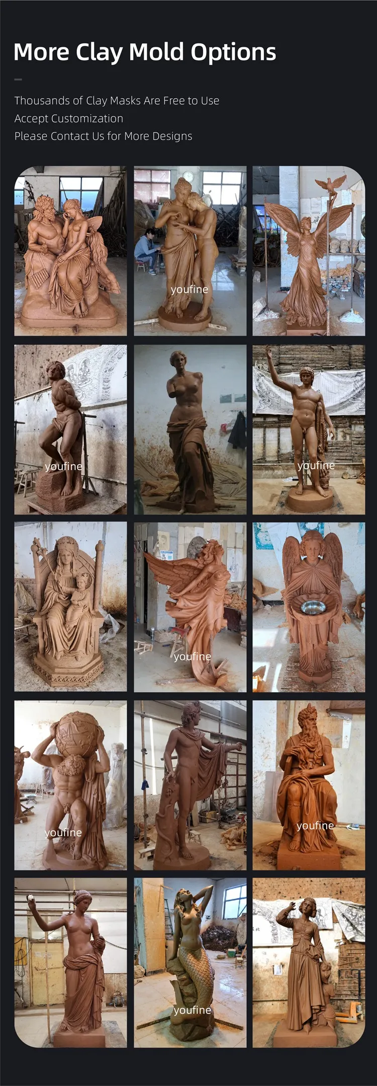 youfine bronze sculpture model