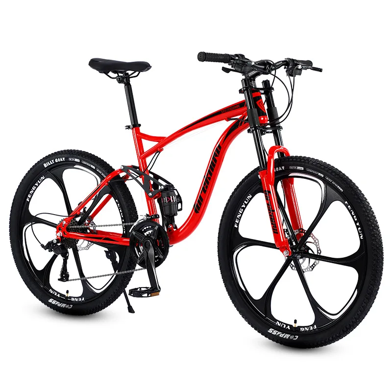 26 Inch 24 27 30 Speed Soft Tail Disc Brake Variable Speed Carbon Steel Shock Sorption Mountain Bike Road Bikes