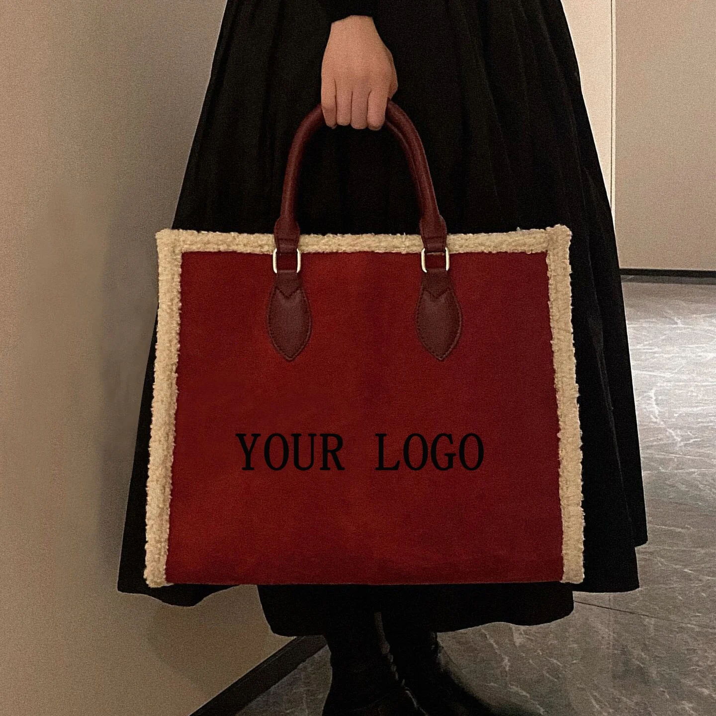 High Quality Bags Supplier Brand Faux Suede Lambswool Fluffy Buy Woman Large Capacity Tote Bags Oversized Vintage Tote Bag