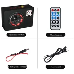 8 Inch Auto Audio Subwoofer Luidsprekers Met Microfoon Zingen Feature Ondersteuning Usb,Tf Card Draadloze Verbinding