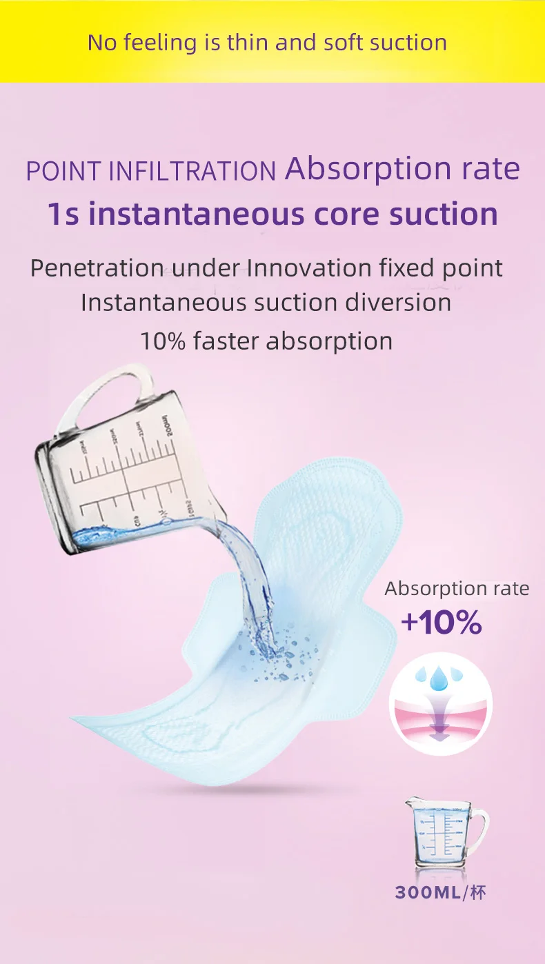 Super absorbency breathable sanitary pads good quality sanitary napkin in China