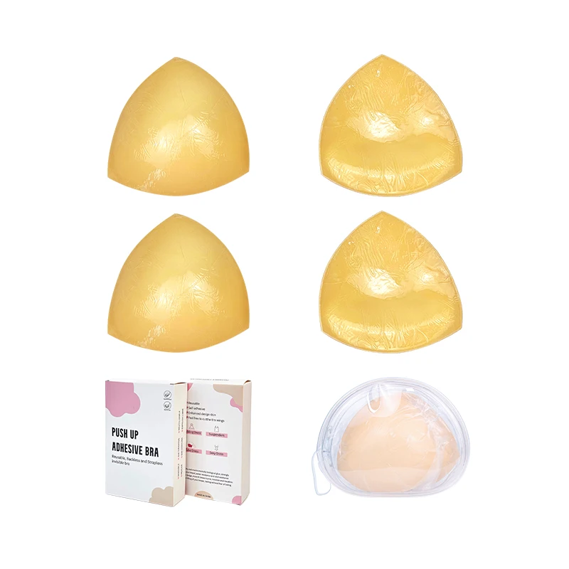 INVISFEEL reusable silicone breast pad nude underwear pad Cotton Bra Stick-On Pads Intimates Accessories