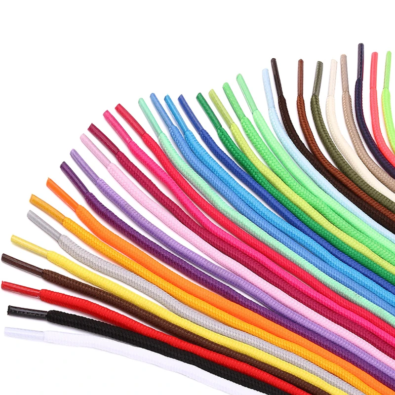 Spot goods wide 6mm Hoodie Drawstring Cord Cotton Rope Transparent cord end Drawcord 100/110/120cm For shoelace Waist rope