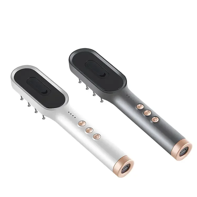 hair loss treatment  650nm red light therapy electric diode tonic brush vibration scalp laser hair growth comb