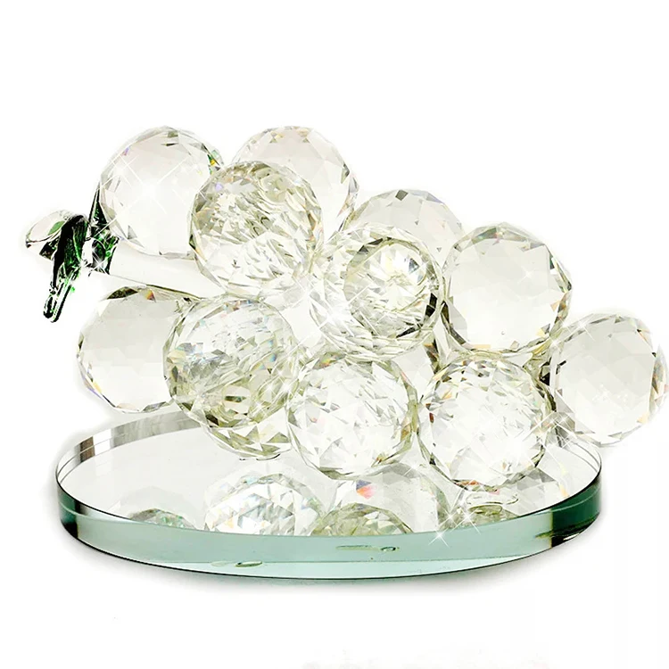 Wholesale Crystal Model for Souvenir Gift ,Decoration or Gifts Souvenirs Fashion Crystal Glass Grape Model