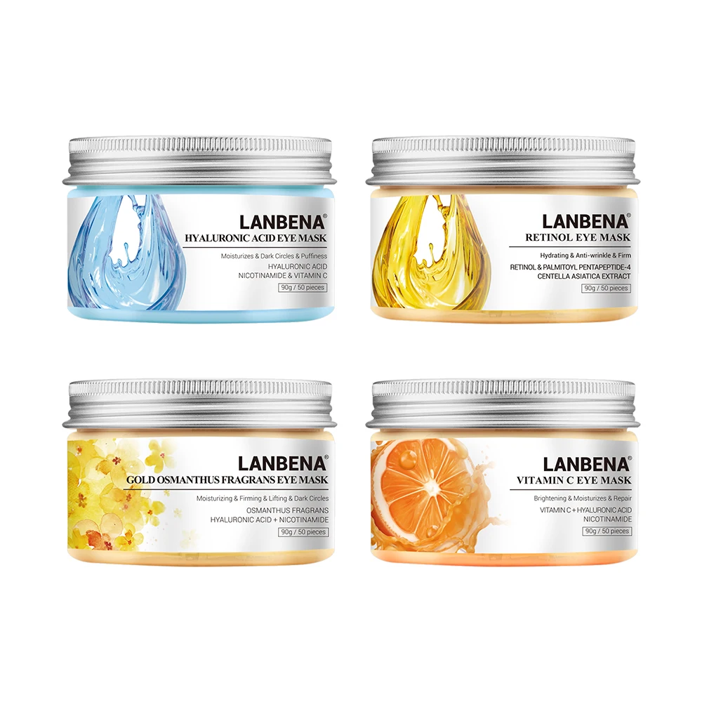 
Hyaluronic Acid Eye Mask with Nicotinamide Vitamin C Moisturizing Under Eye Patches for Dark Circles Eye bags 
