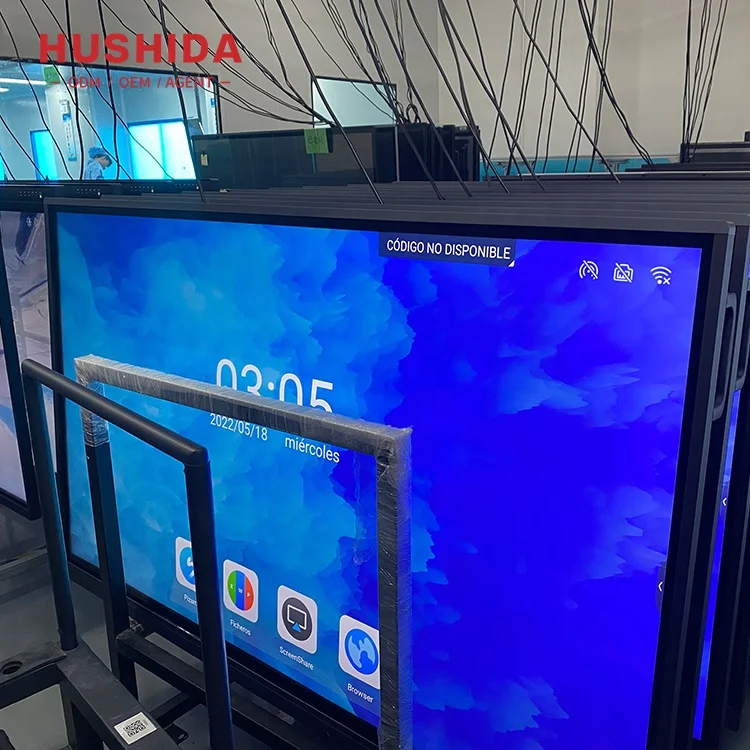 OEM HUSHIDA индивидуальная интерактивная доска 55 65 75 86 98 110 дюймов электронная умная для образования и