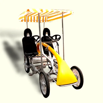 ELECTRIC  PEDAL ASSISTED SURREY BIKE  SIGHTSEEING 2persons  ROADSTER  BIKE WITH LED LIGHTS