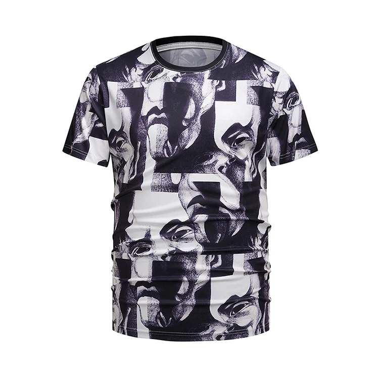 Fashion short sleeve Anti-pilling Sports fitness Anti-Shrink Quick Dry Round neck T shirt