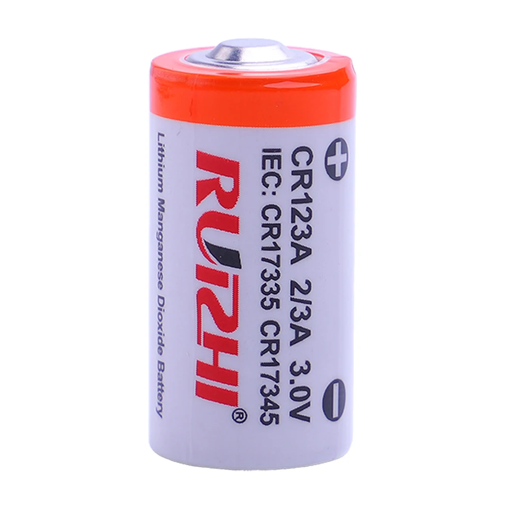Non-rechargeable 2/3A CR123A 3V 1500mAh Li-MnO2 Lithium Primary Battery For Laser Flashlight