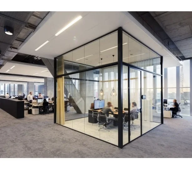 customization modern design partition wall glass panel divider