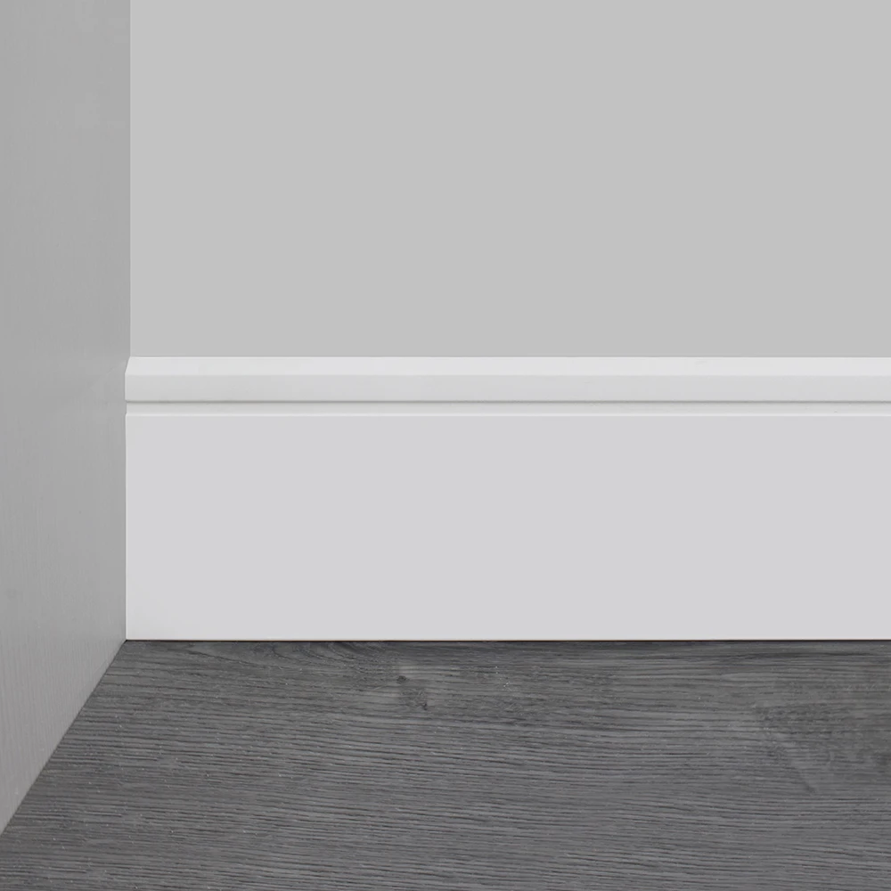 S100-F, Raitto Plastic 4' Waterproof Decorative Molding PVC Floor Baseboard Vinyl Skirting board wall base